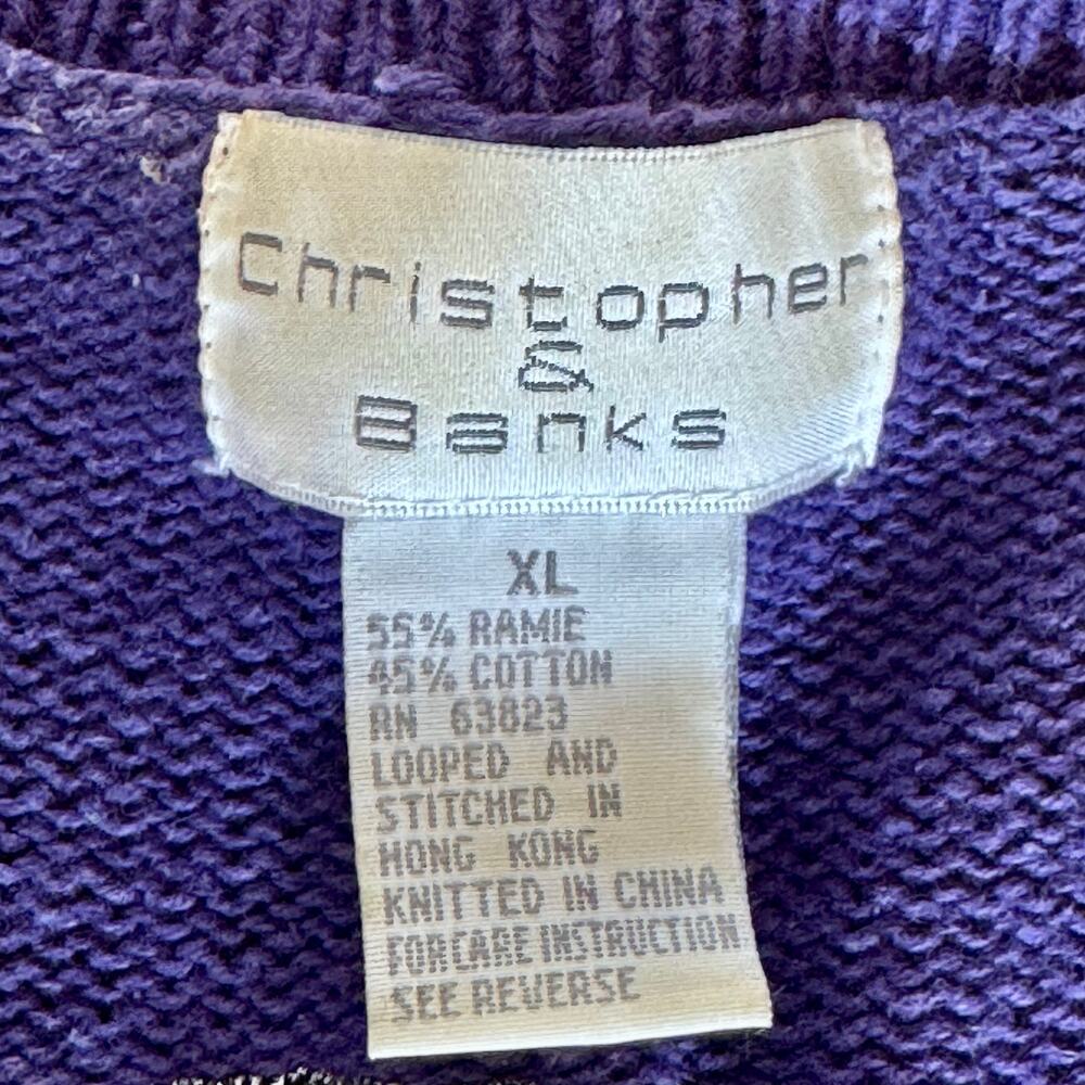 VTG Minnesota Vikings NFL Granny Sweater Cardigan Patchwork Embroidery Womens XL - Picture 5 of 13